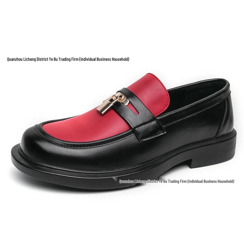 Men's Plus Size Leather Slip-on Loafers: Formal & Casual Thick Sole Shoes