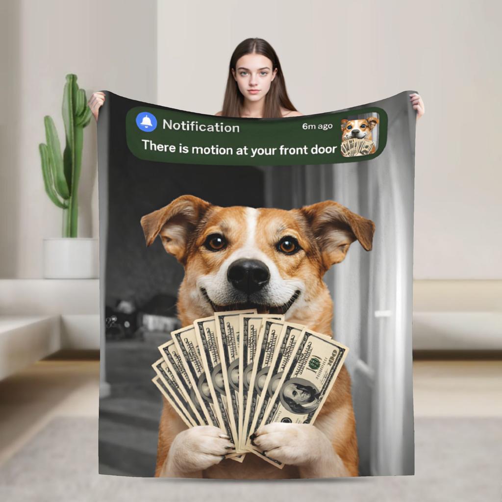 Stylish There is Motion at Your Front Door Neegy Funky Ehh Meme  Blankets Thin Coral Fleece Plush  Cozy Throw Blanket Machine