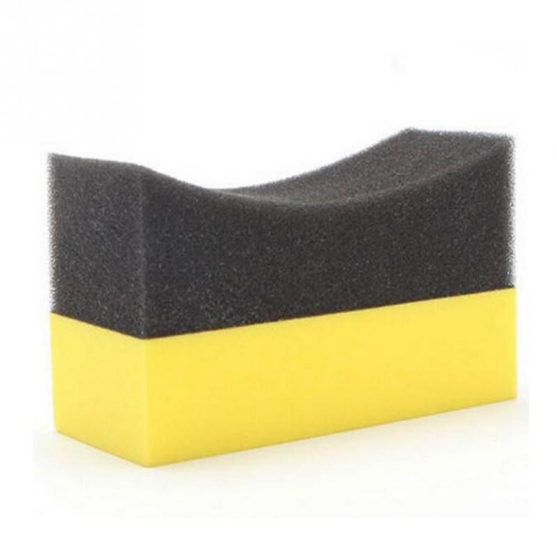 Auto U-Shape Tire Wax Polishing Compound Sponge Tyre Cleaning Sponge ARC Edge Sponge
