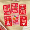 6Pcs Cute Snake Year Red Envelope Bag Cartooon 2025 Red Pocket New Year Red Packet  Blessing Gift
