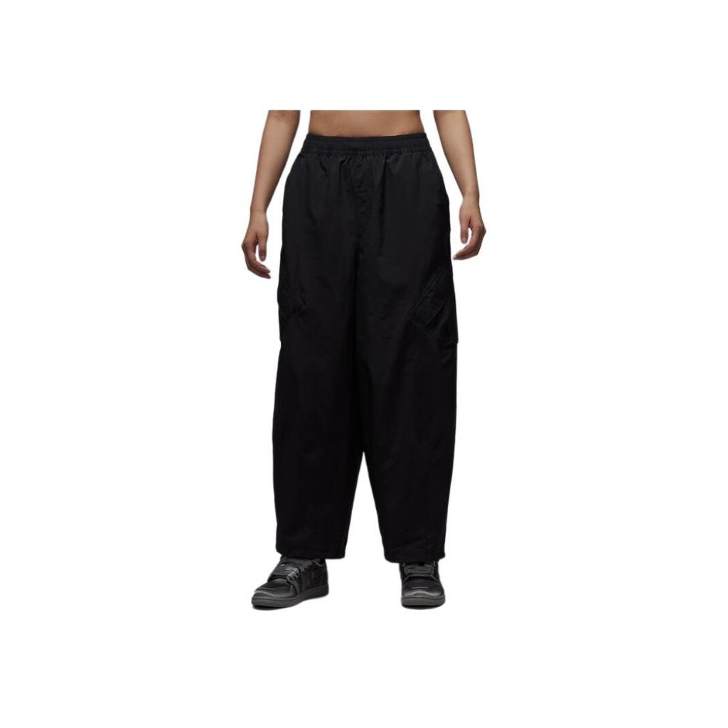 Jordan SS25 Brand Logo Comfortable Solid Color Versatile Sports Long Pants Women bottoms Black HM6145-010