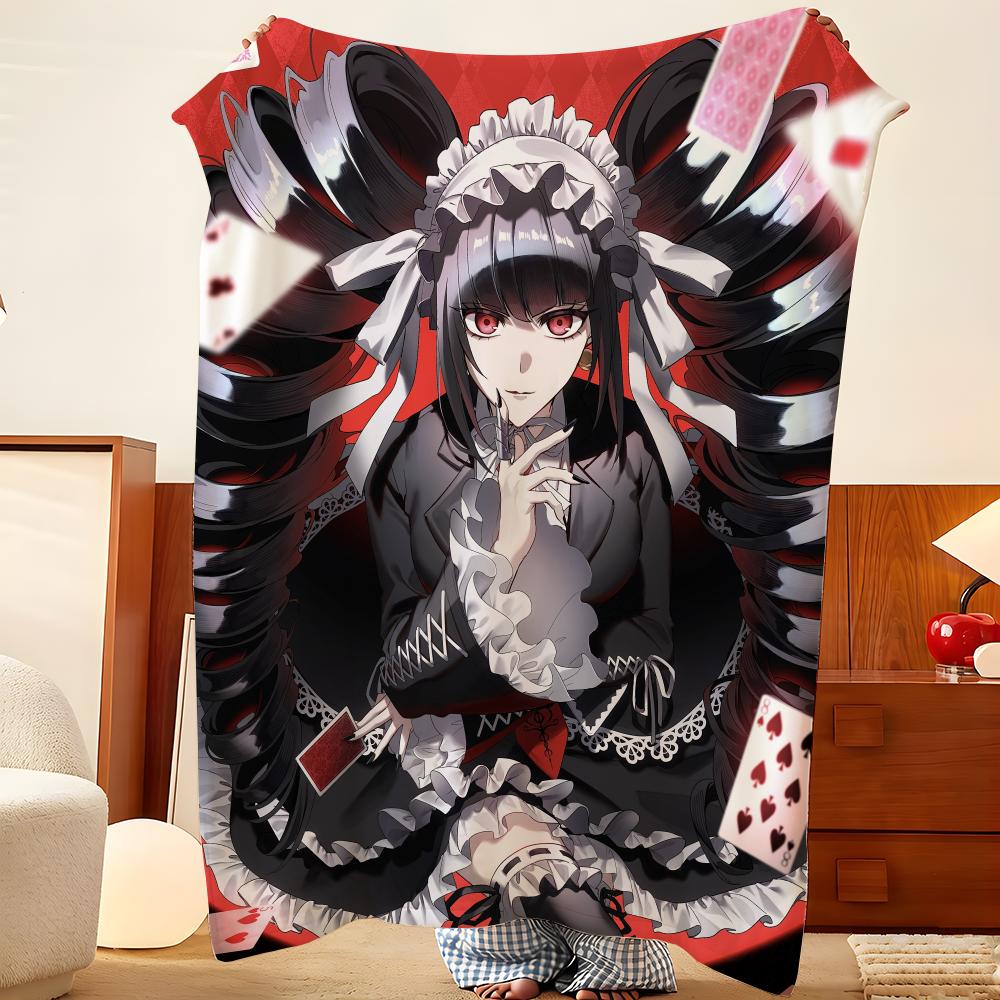 Anime C-Celestia L-Ludenberg Throw Flannel Throw Blanket, Lightweight Cozy, Durable Washable Cute Cool