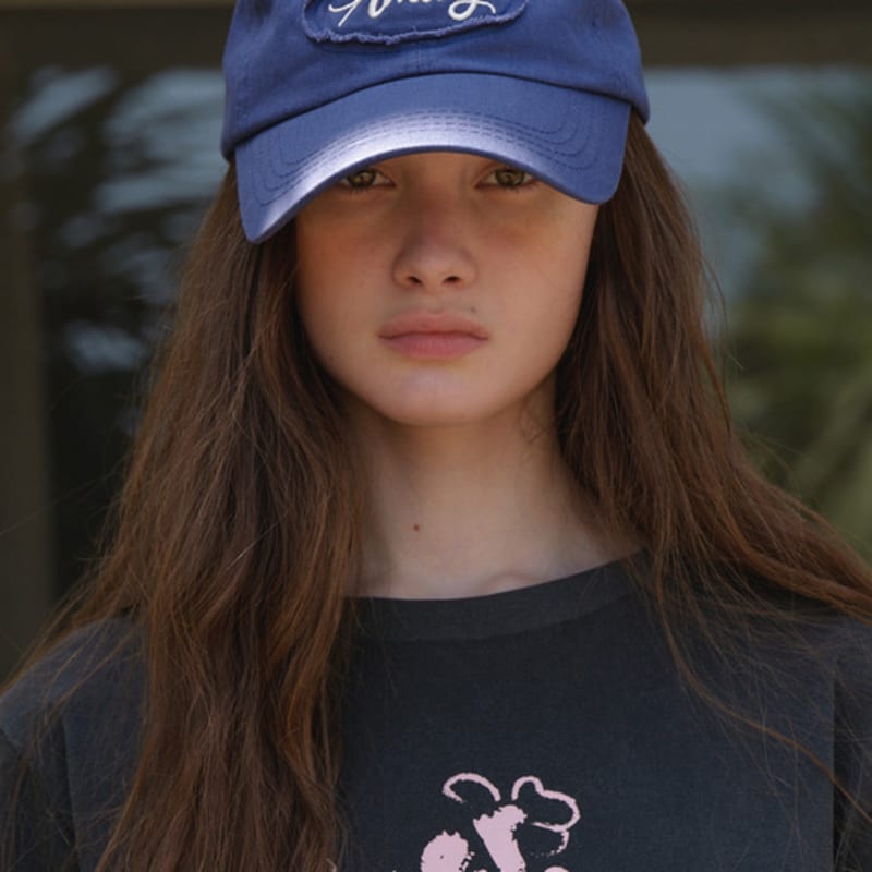 AMONG A LETTERING LOGO CAP_NAVY