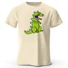 New Angry Dinosaur Pure Cotton Tshirt for Men Loose Large Breathable Sports Short Sleeved Summer Womens Trendy Street Style