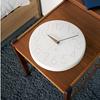 Interform Smooth Wall Clock CL-4168, White Wood with Gold Accents, 30.5cm Diameter, Sweep Movement