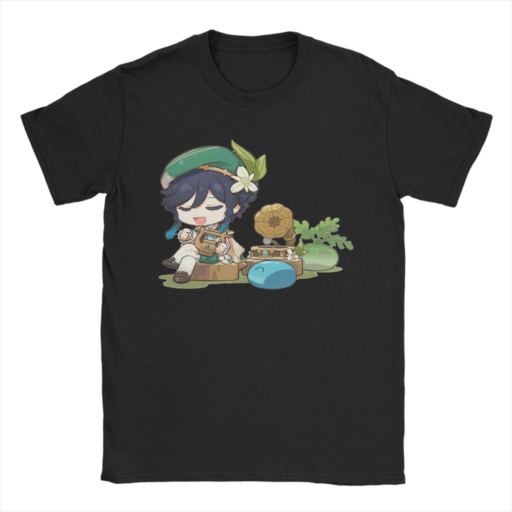 Unisex Unisex TShirt Tartaglia Wide Face Meme Genshin Impact Vintage Pure Cotton Tee Shirt Anime Game T Shirts Tops Plus Size