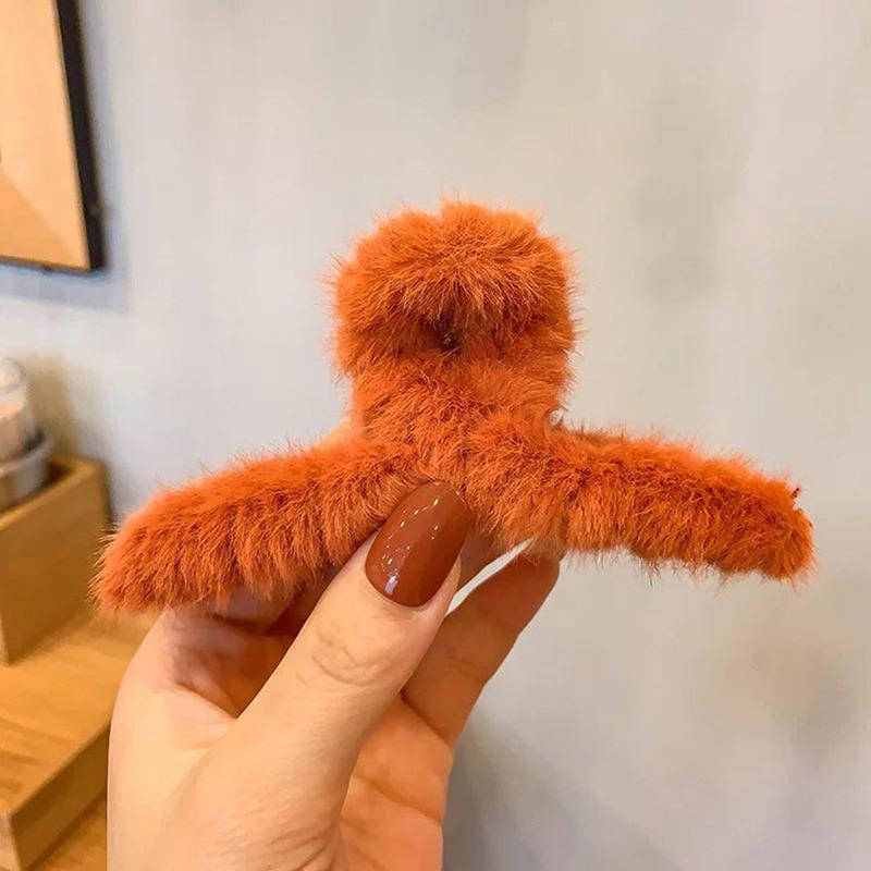 Winter New Style Large Plush Catch Clip Korean Shark Hairpin Hairpin Wedding Hair Jewelry Available