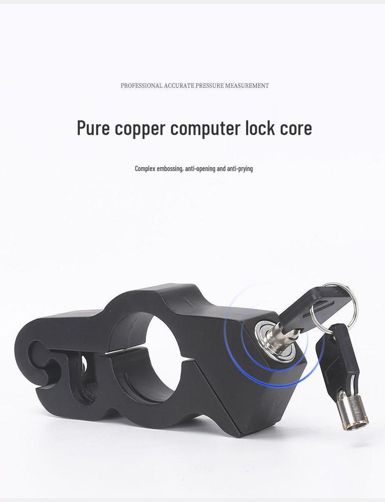 Universal Anti-Theft Motorcycle Handlebar & Throttle Lock with Alarm