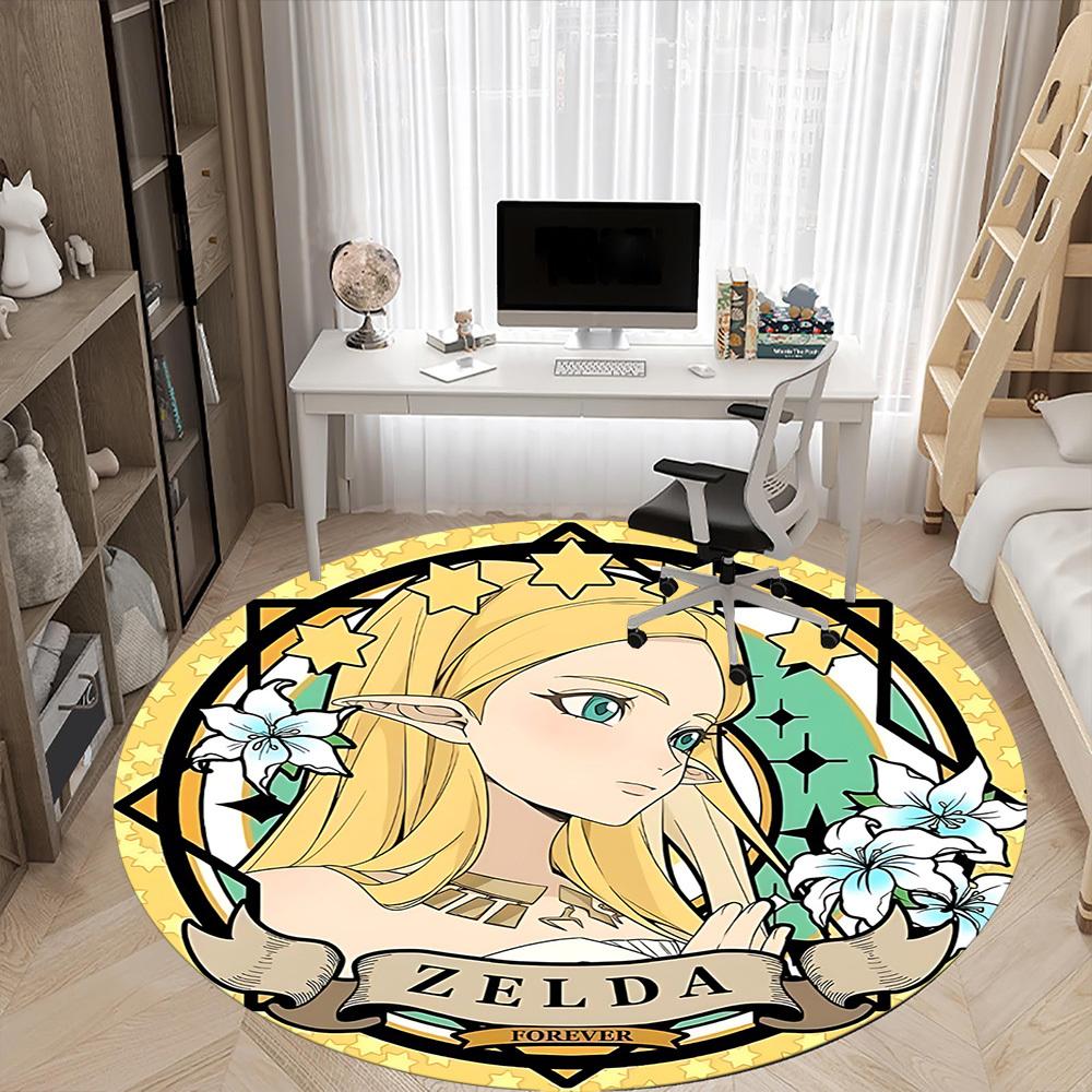 1pc Legend Zelda Office Round Area Rug, Under Office Chairs Bedroom Living Room Home Decor A1016248
