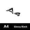 2026 Car Rear Trunk Emblem Sticker For Audi A3 A4 A5 A6 A7 A8 Q3 Q5 Q7 Original Size Quarrto Sline Emblem ABS Black Refit Accessories