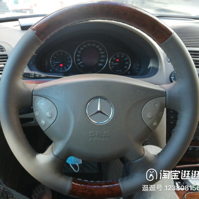 

Ручна прошивка біла Шкіряна накладка на кермо автомобіля Для Mercedes Benz E-Class W211 G-Class W463 2002-2007 автозапчастини style 3