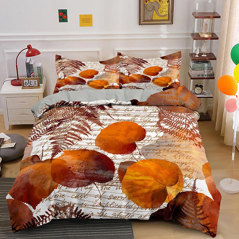3D Bedding Set Fashion Duvet Cover Set Plant Pattern Home Textile Queen King Size Quilt Cover Pillowcase Bed Linen Drop Shipping