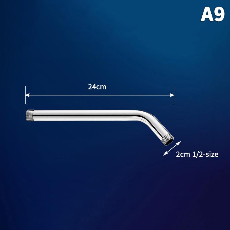 1Pc Wall Shower Arm Rust Proof Shower Head Extension Pipe Stainless Steel Arm Bracket Bathroom Home Accessories
