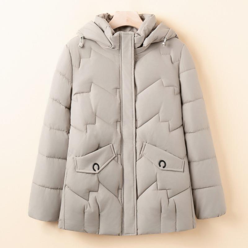 Winter new thickened loose medium and old coat short padded jacket versatile fashionable large size padded coat short padded coat