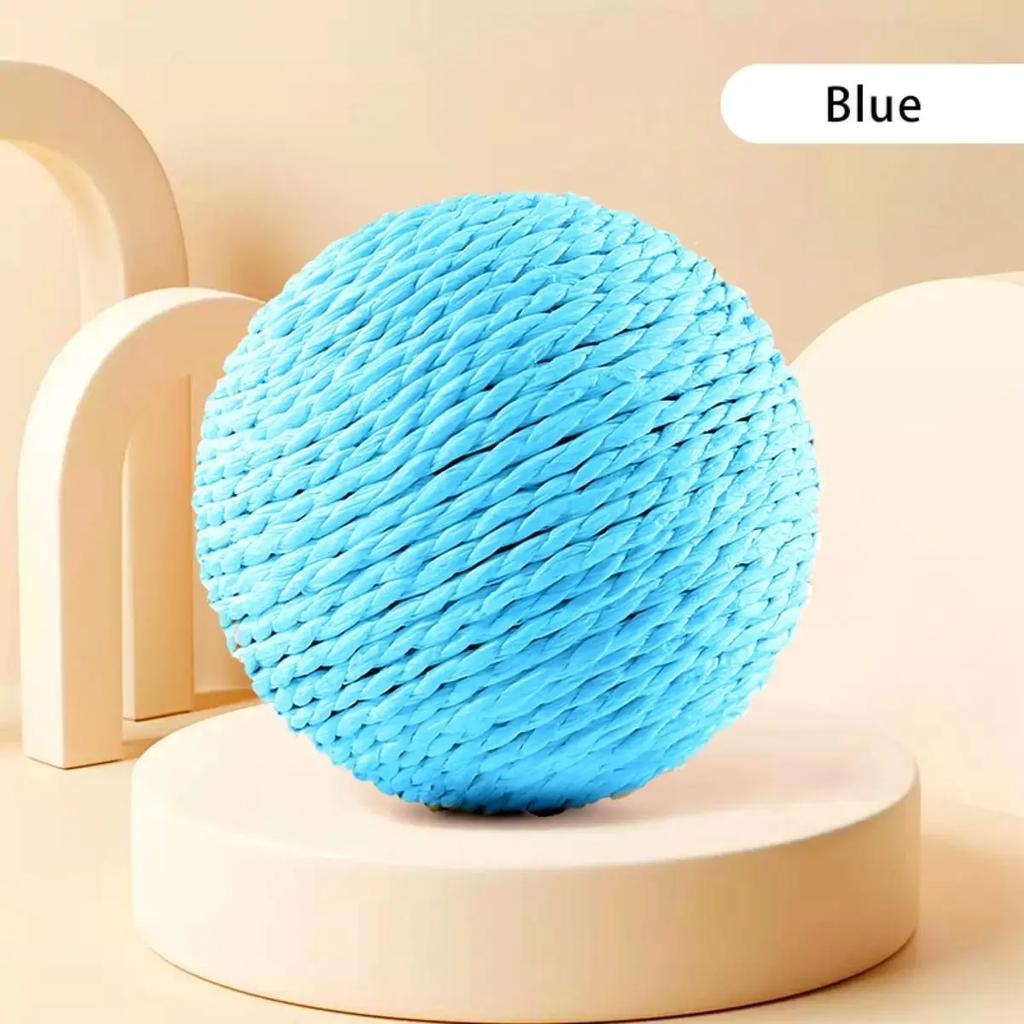 Interactive Super Big 10CM Sisal Cat Ball Toy with Sound for Kittens Teeth Cleaning Anti Bite Scratching Ball Pet Supplies