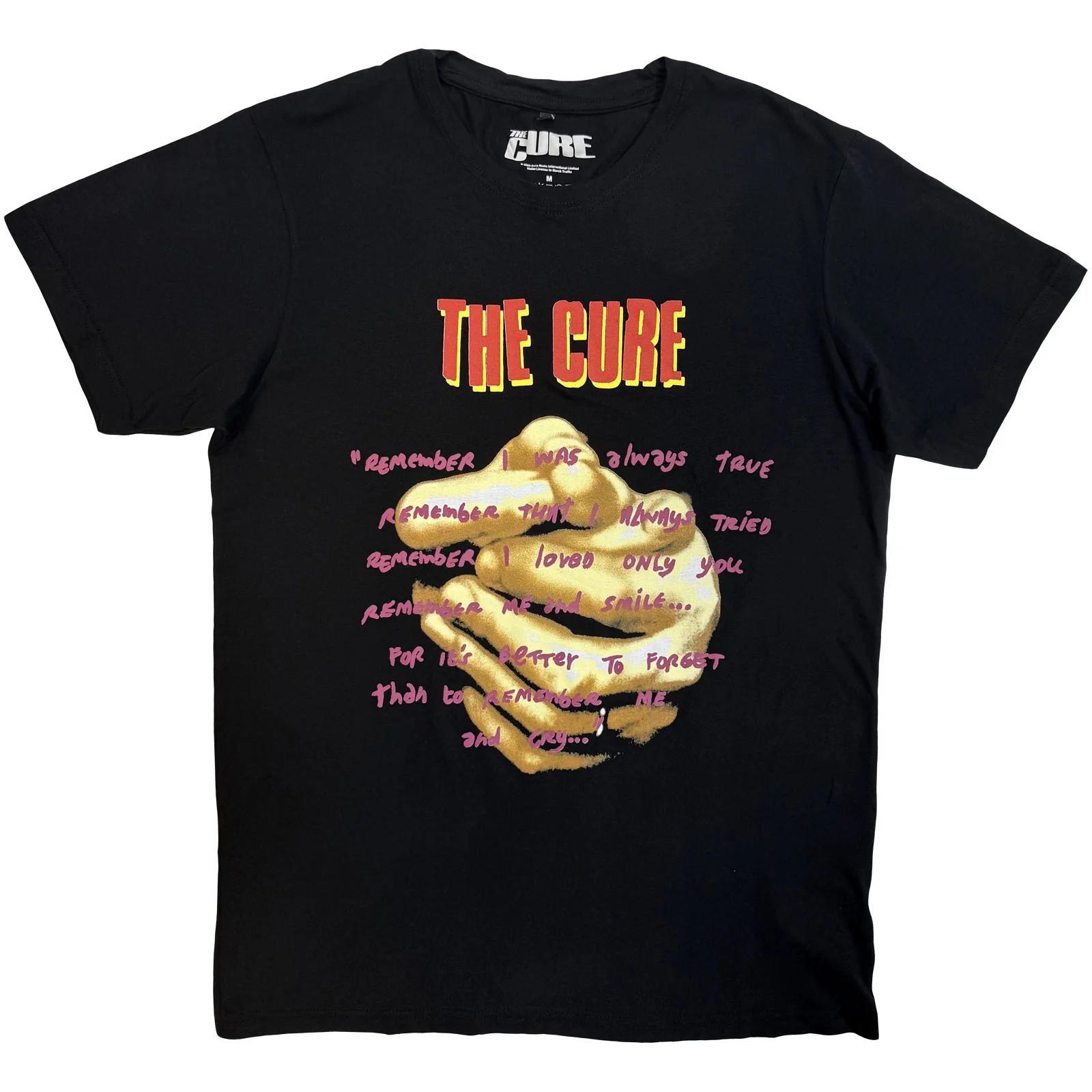 The Cure Carbon T-Shirt: Praying Hands Treasure Lyric (Black) OFFICIAL NEW M