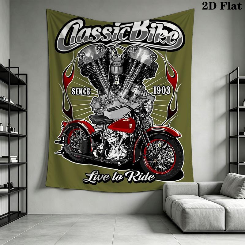 Classic Bicycle Pattern Home Decor Tapestry, Wall Hanging, Decorative RV Wall Cloth.MGT0918325