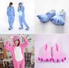 Stitch Flannel Hooded Jumpsuit Pajamas Perfect For Winter And Halloween Cosplay