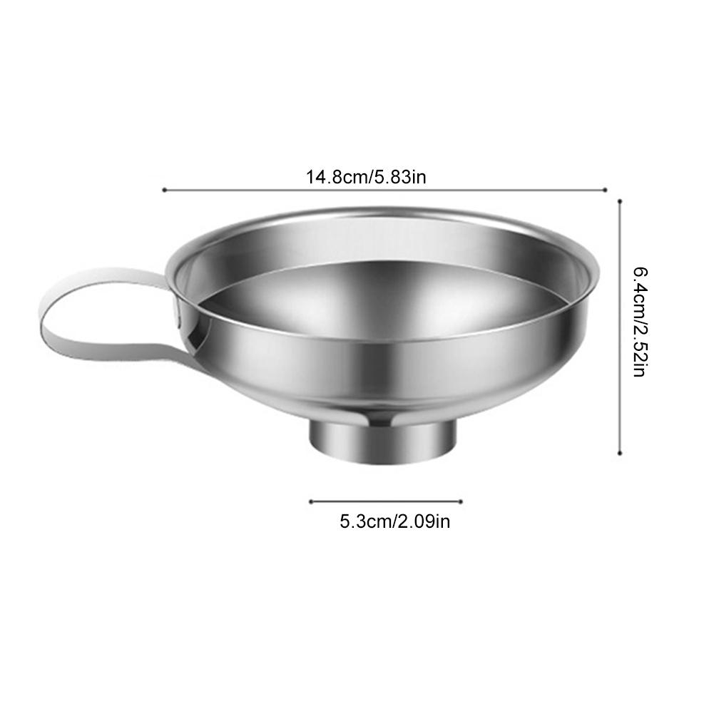 Popular Multi-purpose Stainless Steel Wide Mouth Canning Funnel Thick Salad Dressing Funnel Oil Leak Kitchen Cooking Tools