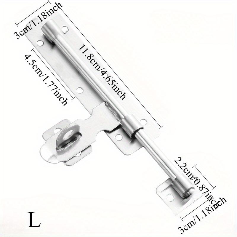 1 STK Hardware Türschloss Edelstahl Riegelriegel Riegel Vorhängeschloss Verschluss Set Gebürstet Zum Verriegeln von Tür Fenster Schublade Schrank
