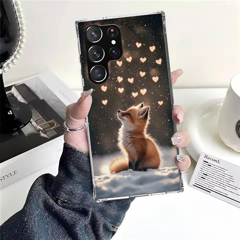 

Мягкий чехол для телефона с животным лисой для Samsung Galaxy S22 S23 S24 S25 Edge S26 Ultra S20 FE S21 Plus + Fundas Coque Galaxy S20 S21 S22 S Samsung S23 Plus