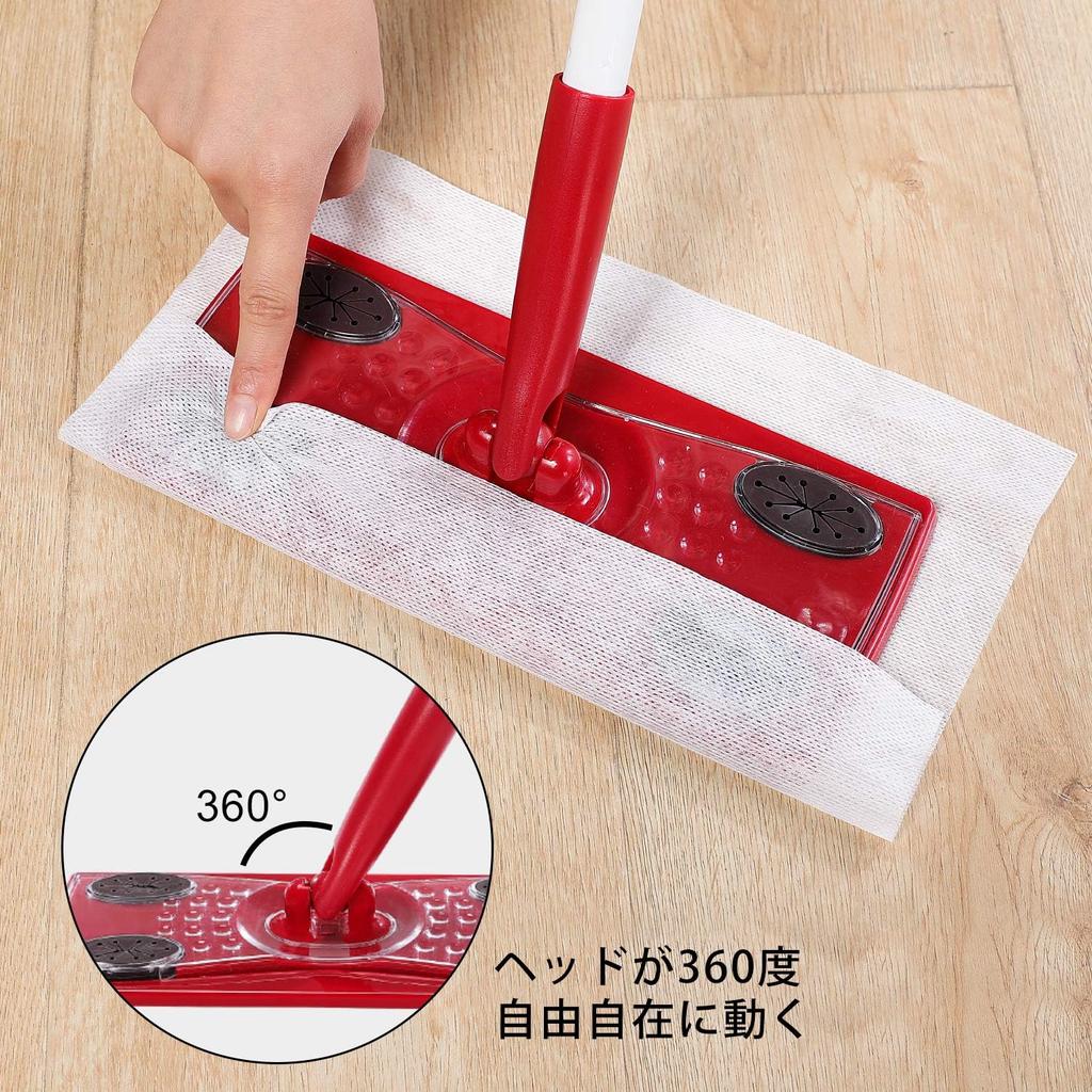 Eyliden Floor Floor Joint Cleaning Floor Cleaning Pack of 10 Dry Sheets Wiper, Mop, Red, Type, Tool, Wiper, Sheet,