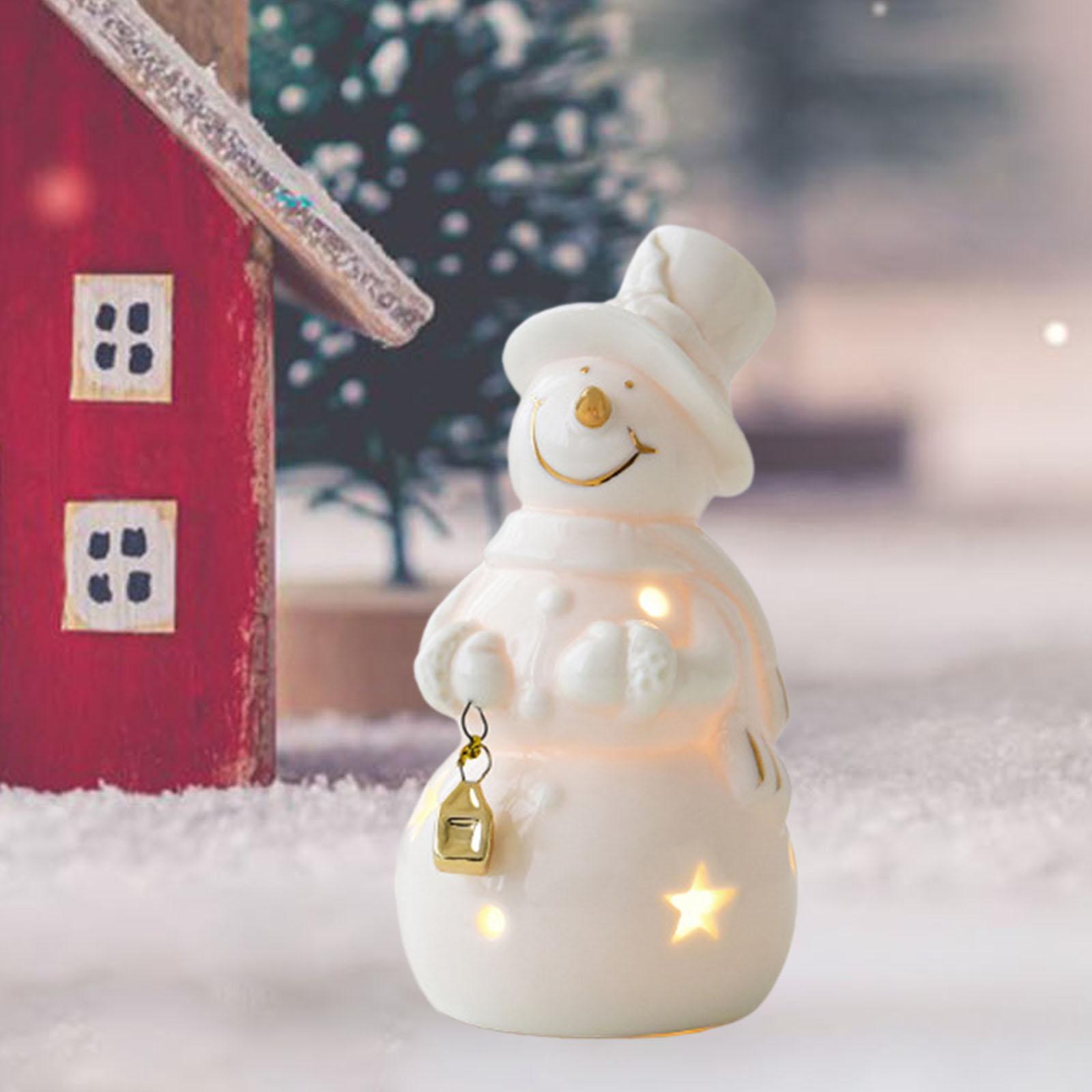 Light up Snowman Christmas Decoration Desktop Ornament for Party Indoor Desk