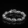S925 Silber Amerikanischer Garber Stil Handgefertigte Totenkopf Motorrad Handband Trend Männer und Frauen Skelett Vintage Punk Armband