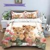 Little Lion Pattern Bedding Home Decoration Birthday Gift (1 * duvet cover + 2 * pillowcase, without core)