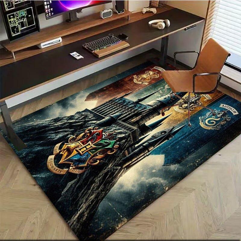 Hogwartský hrad Nástěnný plakát - Dekorace Harry Potter Kancelářská podložka Domácí dekorace Kancelářské koberce LB108
