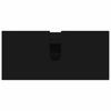 Bathroom Furniture Set with Door 4 Pcs Black Plywood and Metal