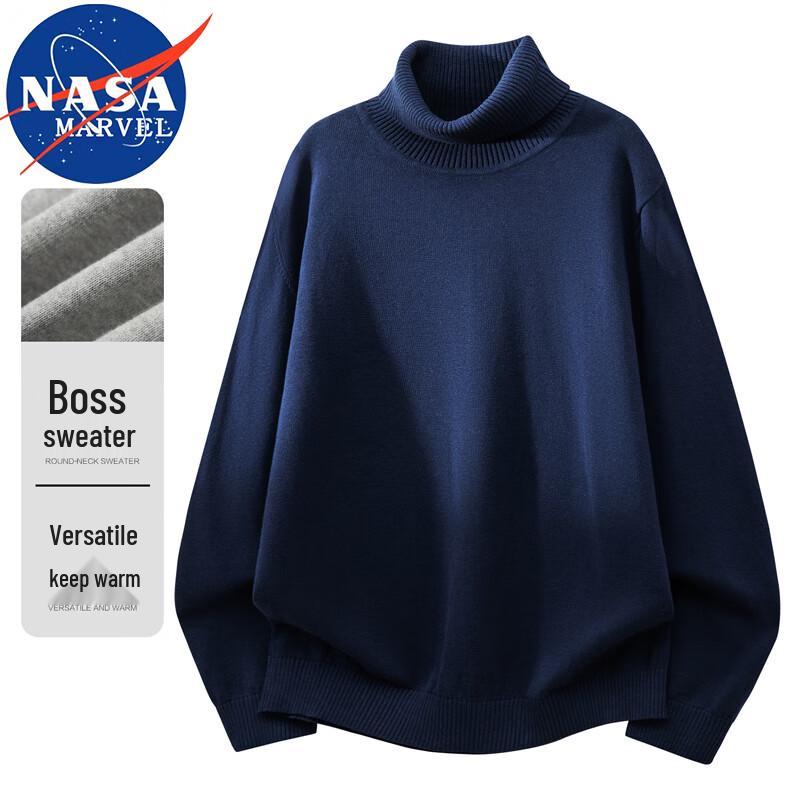 NASA MARVEL Men's Semi-High Collar Pullover Sweater