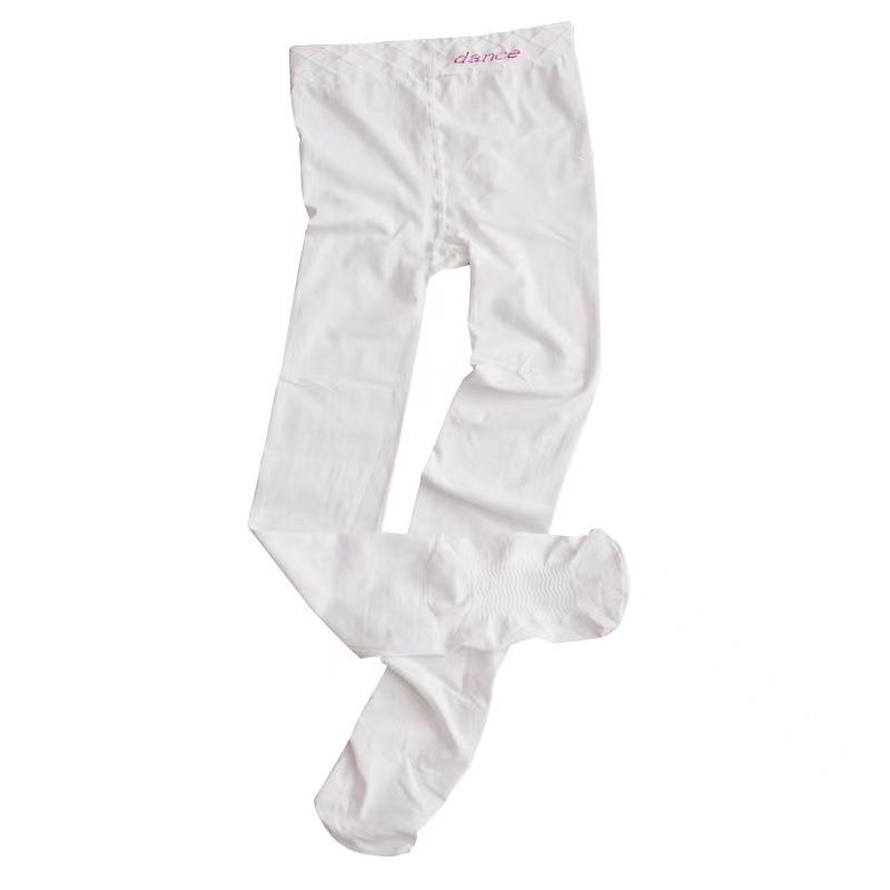 Girls’ 60D Thin Velvet Anti-Pilling Dance Tights - White, Spring/Autumn