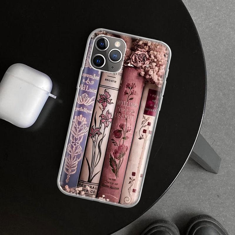 Read Books illustration Reading Phone Case Cover for iPhone 11 12 13 Mini 14 15 Plus 16 Pro Max 17 Air 7 8 + SE Art Customized F
