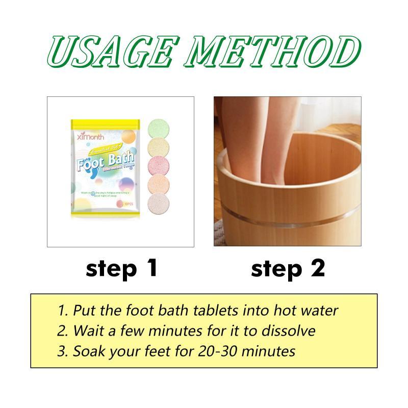 Foot Bath Tablets Foot Cleansers Relieve Fatigue Pamper Sleep Body Care Foot Bath Tablets