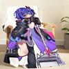 Kawaii P-Prune Genshin Impact Decke Weiche Überwurfdecke für Zuhause Schlafzimmer Bett Sofa Picknick Reise Büro Ruhe Abdeckung Decke Geschenk