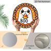 2D Flat, 1pc Round Aluminum Hanging Sign, Halloween Candy Corn Round Sign - Spooky "BOO" Decor for Home, Kitchen, Garage, Garden, Yard, And Office