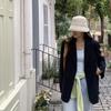 UV Protection Flax Sun Hat Sunscreen Japanese Style Bucket Cap  Mountaineering