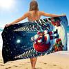 1Pc Santa Claus Gifts Beach Towel, Quick Dry, Multi-Use for Beach Pool Gym Yoga Home Travel, Christmas, Halloween, Xmas Gift S205