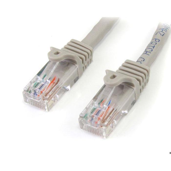 Câble Ethernet 5 M - STARTECH - RJ45 Cat5e - Sans Crochet - Catégorie 5e - Gris