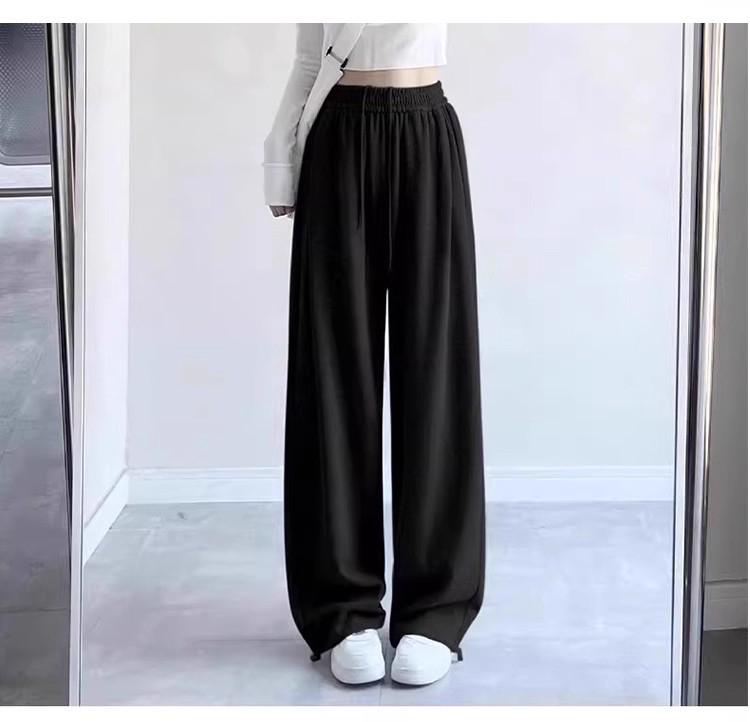 Girls' Wide-Leg Cuffed Pants - Spring/Autumn Casual Long Trousers for Kids