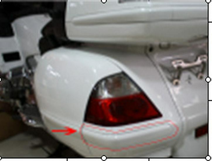 GL1800 2001-2011 Bakre Box Elektropläterad Dekorlist