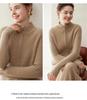 Women's Winter 2026 Double Zipper Slimming Cashmere Cardigan - Half-High Collar Ribbed Gentle Style Outerwear