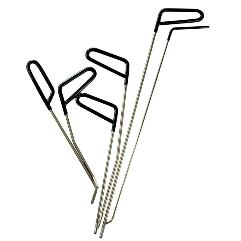 6pcs Car Dent Puller Rod Hooks Hammer Door Dent Ding Hail Fix Removal Repair Tools Maintenance Set Automotive Accessories