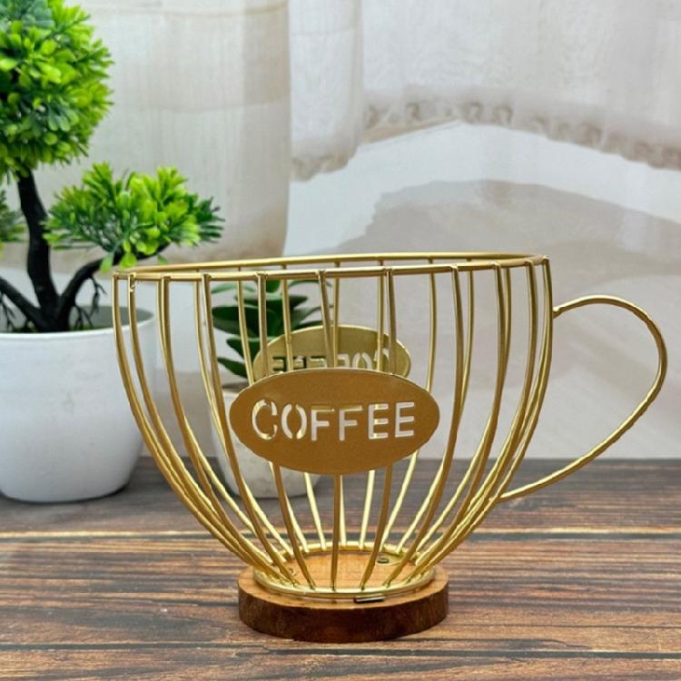 Large Capacity Coffee Pods Organizer Holder for Kitchen Countertop Convenient Fruit Basket Stylish Candy Storage Rack