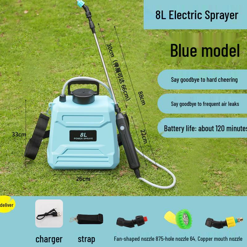 Spruzzatore Elettrico ad Alta Pressione: Strumento Compatto per l'Irrigazione Agricola e Domestica per Pesticidi e Fiori