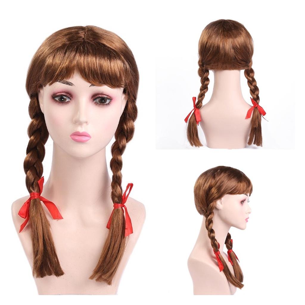 Adult Annabell Wig With Ponytails For Cosplay Costume Accessory