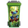 1 Pezzo Adesivo Cestino Gatto 3D Carino - Adesivo Impermeabile Autoadesivo per Pattumiera - Copertura Divertente Animale per Cassonetto Esterno Decorazione Giardino