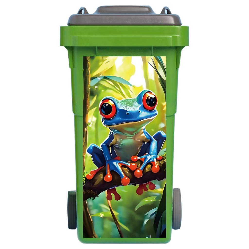 1 Pezzo Adesivo Cestino Gatto 3D Carino - Adesivo Impermeabile Autoadesivo per Pattumiera - Copertura Divertente Animale per Cassonetto Esterno Decorazione Giardino