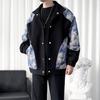 ROMON Men's Autumn/Winter Embroidered Wool-Feel Jacket